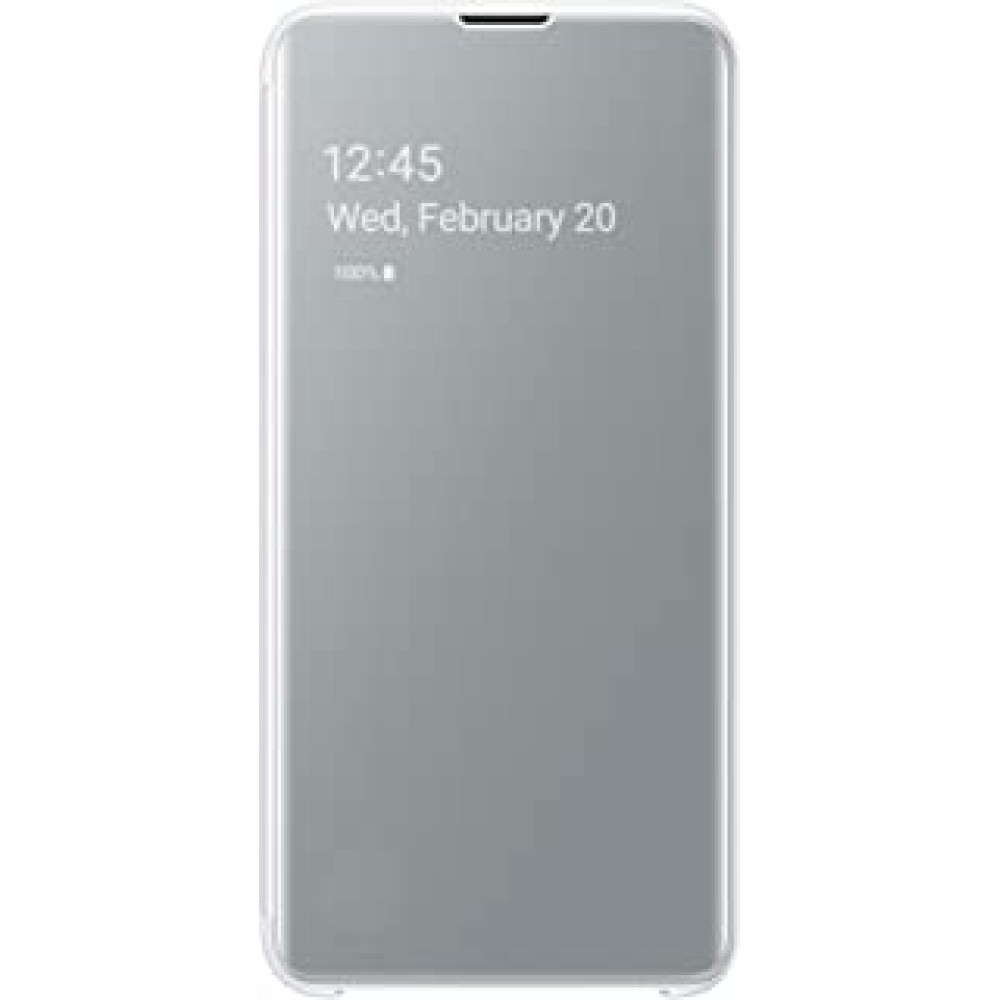 SAMSUNG Original Galaxy S10 Protective Clear View Folio Cover Case - White
