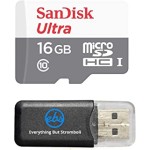 Sandisk Micro SDXC Ultra MicroSD TF Flash Memory Card 32GB 32G Class 10 for ZeroEdge 2.4- inch Dual-lens Car Dashboard Camera with Everything But Stromboli Memory Card Reader