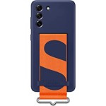 Samsung Silicone Back Cover with Strap for Galaxy S21 FE (Navy)