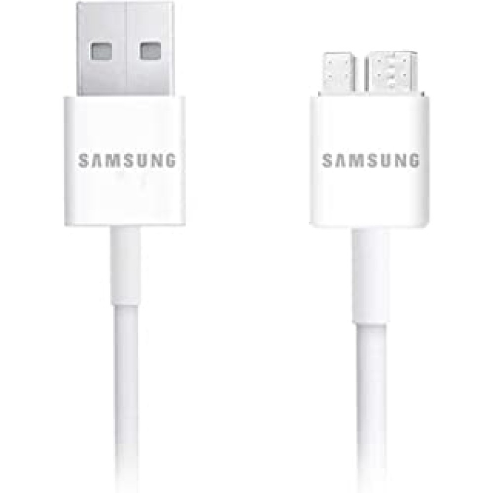 Samsung OEM 5-Feet Micro USB 3.0 Data Sync Charging Cables for Galaxy S5/Note 3 - Non-Retail Packaging - White