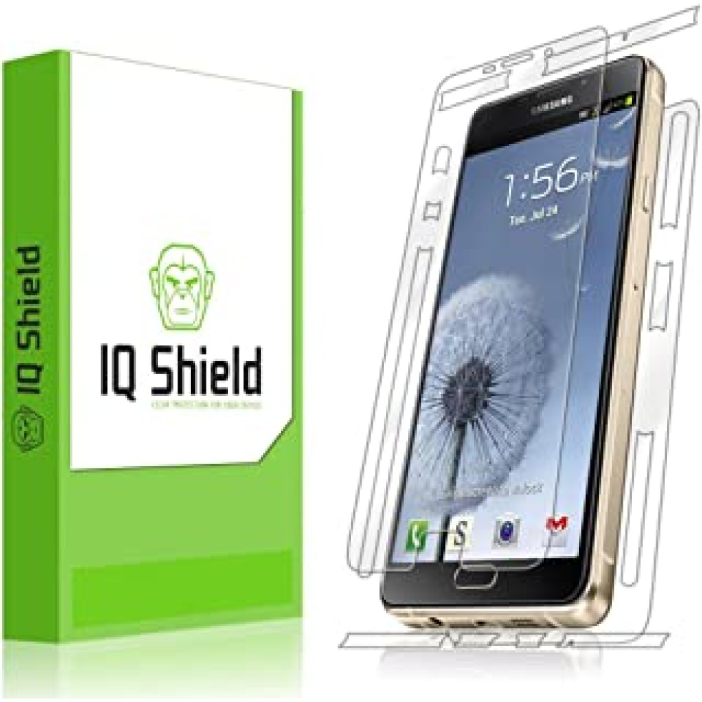 Samsung Galaxy A9 Screen Protector (Galaxy A9 Pro), IQ Shield LiQuidSkin Full Body Skin + Screen Protector for Samsung Galaxy A9 (Galaxy A9 Pro) HD Clear Anti-Bubble Film w/