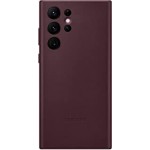 Samsung S22 Ultra Official Leather Basic Case Cover for Samsung S22 Ultra (Burgundy)