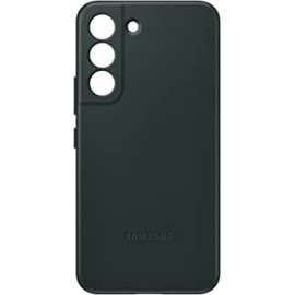 SAMSUNG Galaxy S22 Leather Cover, Protective Phone Case, Camera Lens Protection, Shockproof, Premium, Elegant, Slim Design, US Version, Green, (EF-VS901LGEGUS)