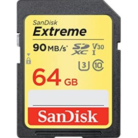 SanDisk Extreme 64GB UHS-I SDXC Memory Card (SDSDXVE-064G-GNCIN)