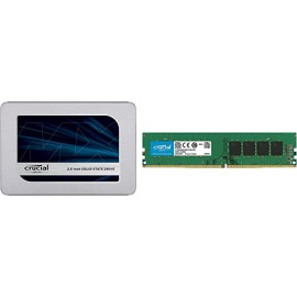 Crucial MX500 500GB 6.35 cm (2.5-inch) SSD & RAM 8GB DDR4 3200MHz CL22 (or 2933MHz or 2666MHz) Desktop Memory CT8G4DFRA32A