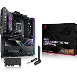 ASUS ROG Crosshair X670E Extreme EATX Motherboard with 20 + 2 Power Stages, PCIe® 5.0, DDR5 Support, Five M.2 Slots, USB 3.2 Gen 2x2 Front-Panel Header with Quick Charge 4+, USB4™ Ports, WiFi 6E