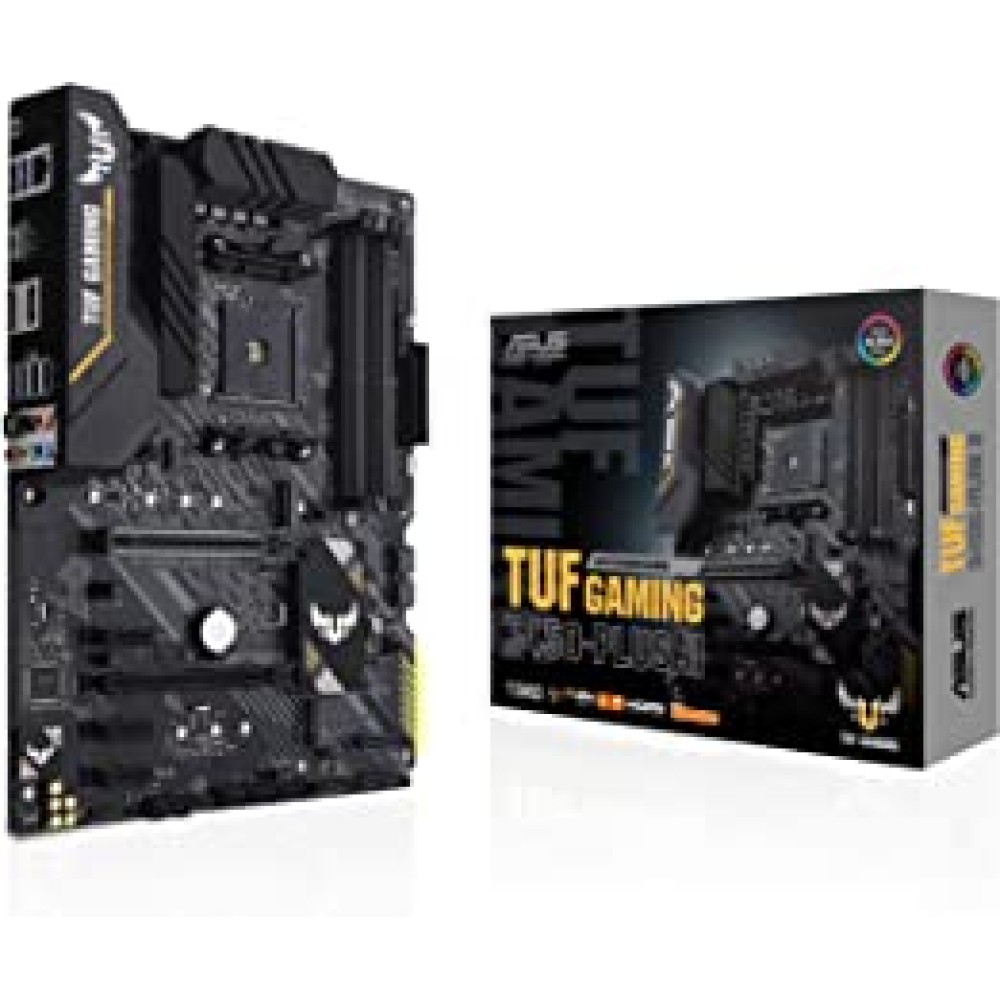 ASUS TUF Gaming B450-PLUS II AMD AM4 (3rd/2nd/1st Gen Ryzen ATX Gaming Motherboard (DDR4 4400(O.C.), HDMI 2.0b/DVI, USB 3.2 Gen 2 Type-A & Type-C Ports, BIOS Flashback, 256Mb BIOS Flash ROM, AI NOI