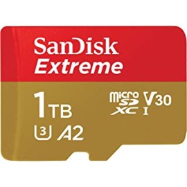 SanDisk Extreme microSD UHS I Card 1TB for 4K Video on Smartphones,Action Cams,Drones 190MB/s Read,130MB/s Write