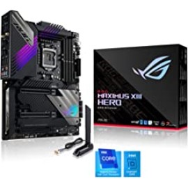 ASUS ROG Maximus XIII Hero - Intel Z590 ATX Gaming Motherboard with 14+2 Power Stages, PCIe 4.0, Onboard WiFi 6E with Heatsinks, Thunderbolt 4, USB 3.2 and Aura Sync RGB Lighting