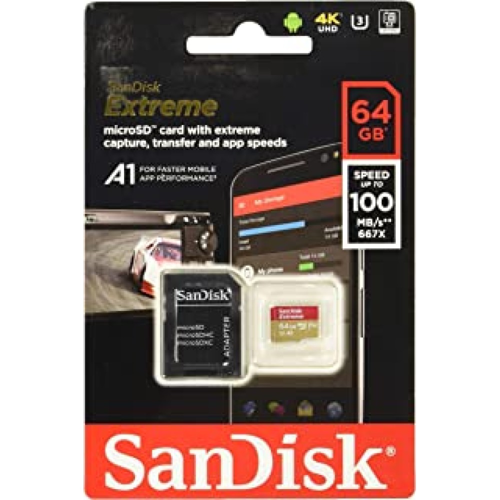 SanDisk Extreme 64GB microSDXC UHS-3 Card
