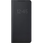 Samsung (US Version) LED Wallet Plastic Flip Cover for Samsung Galaxy S21 Ultra - Black