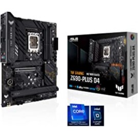 ASUS TUF Gaming Z690-PLUS D4 LGA 1700 (12th Gen Intel Core) ATX Motherboard with PCIe 5.0, DDR4 RAM, Four M.2 Slots, 2.5Gb Ethernet, USB 3.2 Type-C, Thunderbolt 4 Support and RGB Lighting, Black