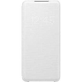 Samsung Galaxy S20 Case, LED Wallet Cover - White (US Version with Warranty), Model: EF-NG980PWEGUS