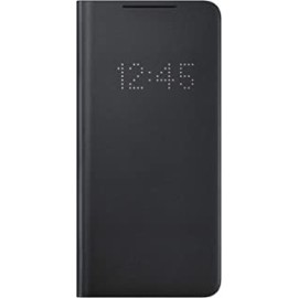 Samsung Galaxy S21+ Case, LED Wallet Cover - Black (US Version)