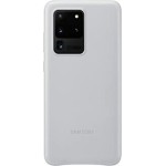 Samsung Galaxy S20 Ultra Case, Leather Back Cover - Silver