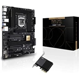 ASUS ProArt Z490-CREATOR 10G?Intel Z490 LGA 1200 ATX Content Creation Motherboard (12+2 Power Stages, DDR4 4600, 10G LAN Card, 2.5G Intel LAN, Thunderbolt 3 Type-C, M.2, USB 3.2 Gen 2)