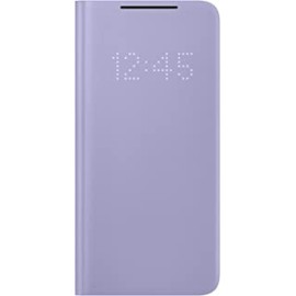 Samsung Galaxy S21 Case, LED Wallet Cover - Violet (US Version)