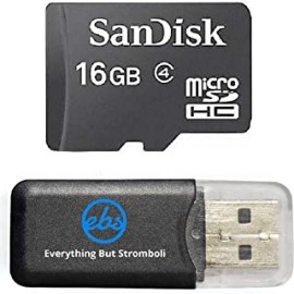 SanDisk 16GB Class 4 Micro SDHC Memory Card works with Roku Ultra, Roku 4, Roku 3, Roku 2 Streaming Player with Everything but Stromboli (TM) Card Reader (SDSDQM-016G-B35)