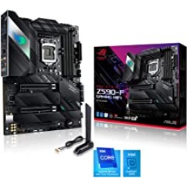 ASUS ROG Strix Z590-F Gaming WiFi (11th & 10th Gen Intel Core, Pentium Gold & Celeron) ATX Motherboard with PCIe 4.0, Wi-Fi 6E, DDR4, AI Overclocking & Cooling, Thunderbolt 4 & Aura Sync RGB Lighting