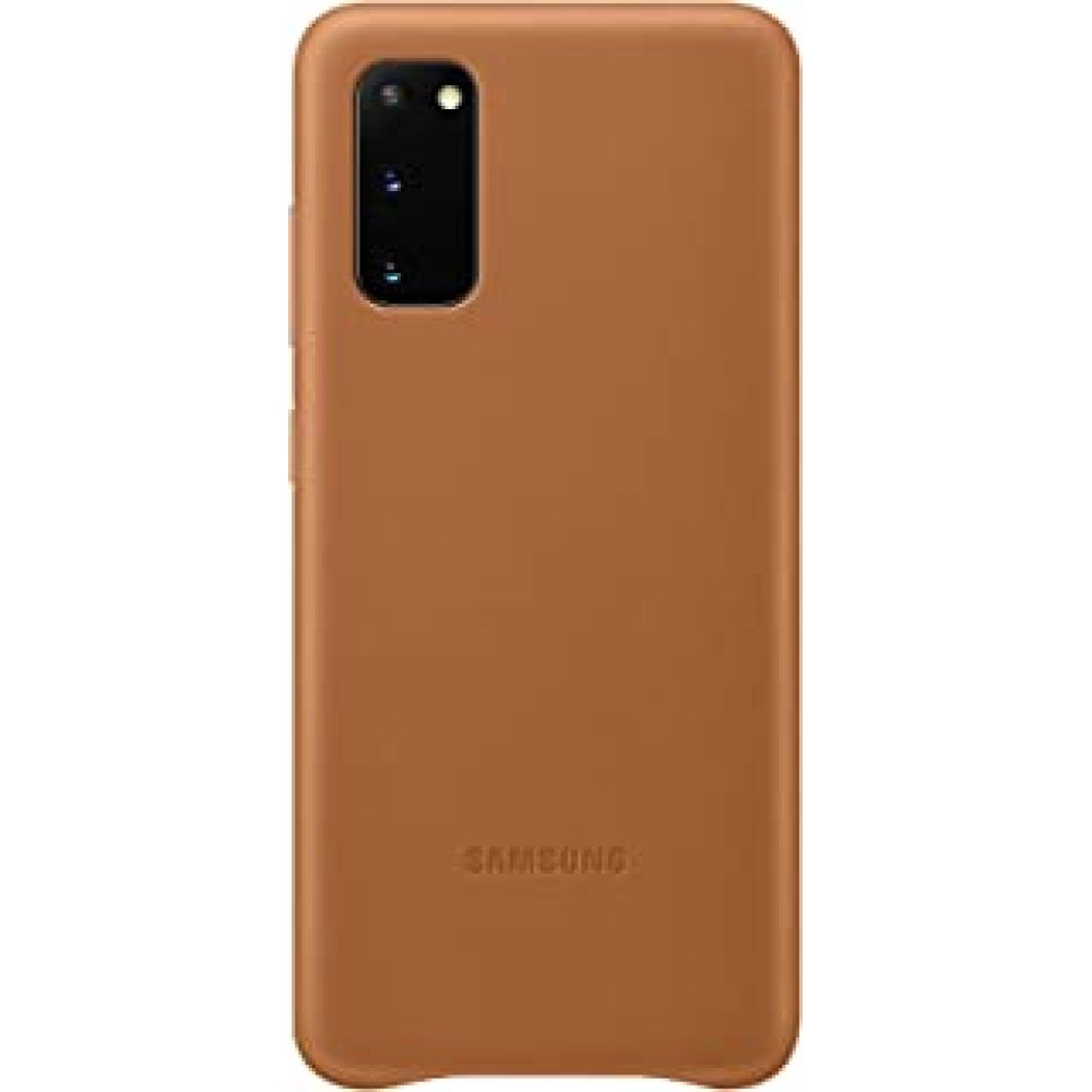 Samsung Galaxy S20 Case, Leather Back Cover - Brown (US Version with Warranty) (EF-VG980LAEGUS)