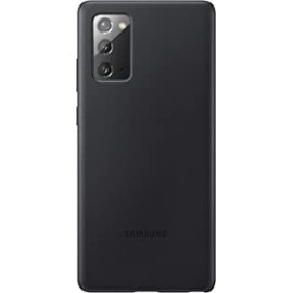 Samsung Electronics Galaxy Note 20 Case,Leather Back Cover - Black (US Version ) (EF-VN980LBEGUS)