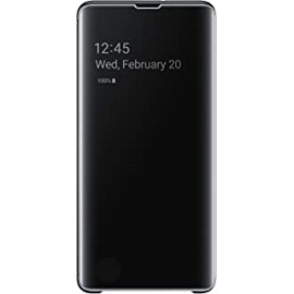 Samsung Galaxy S10+ S-View Flip Case, Black, Model:EF-ZG975CBEGUS