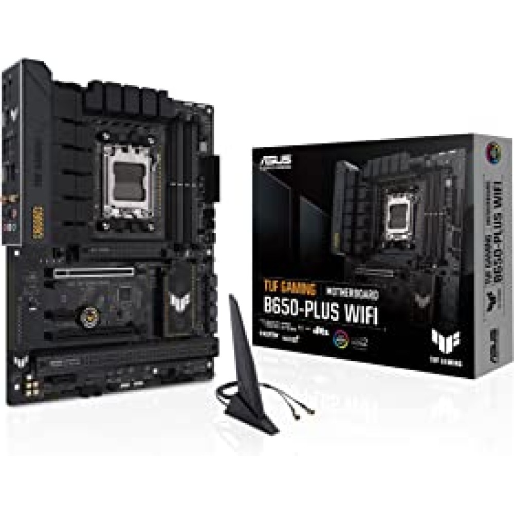 ASUS TUF Gaming B650-PLUS WiFi AMD Ryzen™ AM5 ATX Motherboard, 14 Power Stages, PCIe® 5.0 M.2 Support, DDR5 Memory, WiFi 6 and 2.5 Gb Ethernet, USB4® Support and Aura Sync