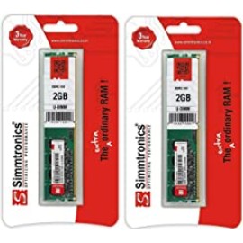 Simmtronics 2GB DDR2 Desktop RAM 800 MHz (PC 6400) with 3 Year Warranty (Pack of 2)