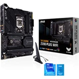 ASUS TUF DDR4 Gaming Z590-Plus WiFi Intel Socket LGA1200 for 11th & 10th Gen Intel Core, Pentium Gold and Celeron ATX Gaming Motherboard with PCIe 4.0, Thunderbolt4, Aura Sync RGB Lighting