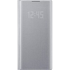 Samsung Galaxy Note10 Case, LED Wallet Cover - Silver (US Version with Warranty)