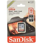 Sandisk Ultra SDHC 16GB 80MB/S C10 Flash Memory Card (SDSDUNC-016G-AN6IN)