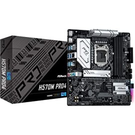 ASRock H570M Pro4 Compatible Intel 10th and 11th Generation CPU (LGA1200) with H570 Chipset MicroATX Motherboard