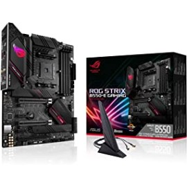 ASUS ROG Strix B550-E Gaming AMD AM4 (3rd Gen Ryzen ATX Gaming Motherboard (PCIe 4.0, NVIDIA SLI, WiFi 6, 2.5Gb LAN, 14+2 Power Stages, Front USB 3.2 Type-C, Addressable Gen 2 RGB and Aura Sync)