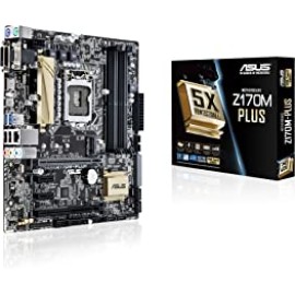 Asus Z170M- Plus DDR4 LGA1151-6th Generation Motherboard (LGA1151, DDR4 Upto 64GB 3466Mhz(OC), M.2, HDMI + VGA + DVI Ports, mATX Board)