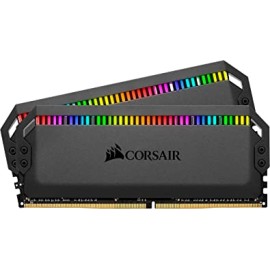 Corsair Dominator Platinum RGB 16 GB (Pack of 2), Total 32 GB, DDR4 3600 (PC4-28800) C18 1.35V AMD Optimised Memory- Black