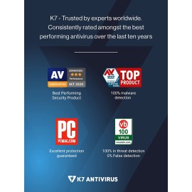 K7 Ultimate Security Infiniti Antivirus 2022| Lifetime Validity, 5 Devices|Threat Protection,Internet Security,Data Backup,Mobile Protection| Windows laptop,PC, Mac®,Phones,Tablets,iOS| 2 hrs Email Delivery