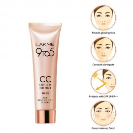 LAKMÉ 9 To 5 Complexion Care Face CC Cream, Bronze, SPF 30, Conceals Dark Spots & Blemishes, 9g