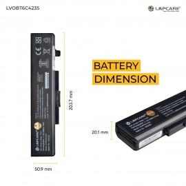 LAPCARE 11.1V 4000mAh 6 Cell BIS Certified Compatible Lithium-ion Laptop Battery for Lenovo IdeaPad Y480 Y480A and Y480M Models