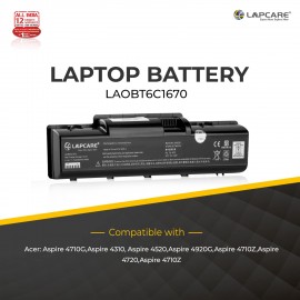 Lapcare 11.1V 4000mAh 6 Cell Compatible Laptop Battery for Aspire 4710G 4310 4520 4920G 4710Z and 4720 Series Models