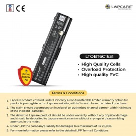 Lapcare Battery for Toshiba Satellite A200, A300, A500 Series Laptops