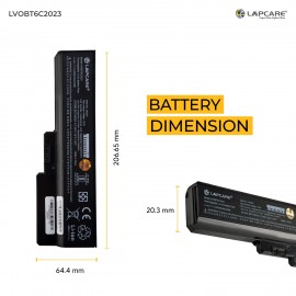 Lapcare LVOBT6C2023 Laptop Battery for Lenovo (Black)