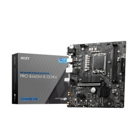 MSI PRO B660M-A DDR4 Motherboard, Micro-ATX - Supports Intel 12th Gen Core Processors, LGA 1700 - DDR4 Memory Boost 4800+MHz/OC, PCIe 4.0 & 3.0 x16 Slots, 2 x M.2 Gen4 Slots, 2.5G LAN, Black