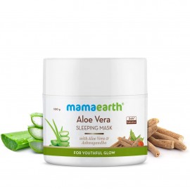 Mamaearth Aloe Vera Sleeping Mask,Night Cream, with Aloe Vera & Ashwagandha for a Youthful Glow - 100 g