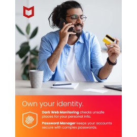 McAfee Total Protection 2022 | 1 Device, 3 Year | Antivirus Internet Security Software | Password Manager & Dark Web Monitoring Included | PC/Mac/Android/iOS | Email Delivery