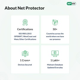 Net Protector Antivirus for PC | Total Security | 1 PC | 1 Year | Email Delivery in less than 2 hours|